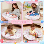 Nursing Pillow, Ergonomic Breastfeeding Pillow for Breastfeeding & Bottle Feeding, Standard Size Breathable with Washable Cover, Hypoallergenic, Tummy Time & Sitting Support