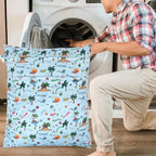 2pcs Travel Waterproof Laundry Bag, Cloth Diaper Wet Dry Bags with Handle & 2 Zipper Pockets, Reusable Washable Dirty Clothes Bag for Baby Adult Travelling Hanging, Bathing Beach Pool Daycare