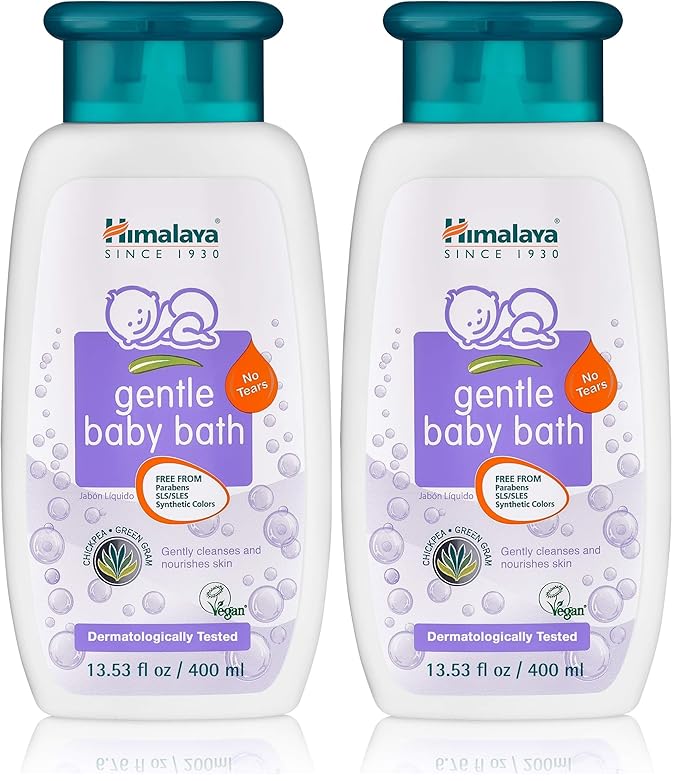 Himalaya Gentle Baby Bath, Gentle, Non-Irritating Cleanser for Nourishing Your Baby’s Skin, 13.53 oz (Pack of 2)
