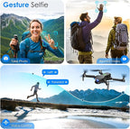 Drone with Camera, 1080P FPV Foldable Drone with Brushless Motor, One Key Take Off/Land, Altitude Hold, 360° Flip, Gravity Control, 2 Batteries, 3 Speeds Mini Drone for Kids Beginners