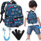Accmor Toddler Backpack with Leash, Cute Baby Backpack with Anti Lost Wrist Link, Mini Kids Backpack Leash Walking Harness for Travel, Adjustable Excavator Backpack Tether for Boys Girls Ages 1-3