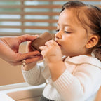 | Teenie Tiny™ Silicone Developmental Baby-Led Weaning Drinking Cups (2 pack) (Warm Taupe and Mauve)