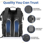 PILLANI Baby Diaper Bag Backpack - Large Bag for Boys & Girls, Waterproof Diaper Backpack - Travel Diaper Bags w/Changing Pad, Baby Registry Search & Shower Gifts - Essentials Must Haves Newborn Stuff