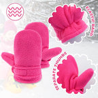 BAVST Baby Toddler Winter Mittens Girls Warm Fleece Lined Gloves Kids Sherpa Lined Mittens for Boys