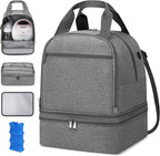 Pump Bag for Spectra S1 S2, Wearable Breast Pump Bags with Ice Pack, Pumping Bag with Waterproof Mat for Pump Accessories, Insulated Bottle Bags for Work Travel and Family (Grey)