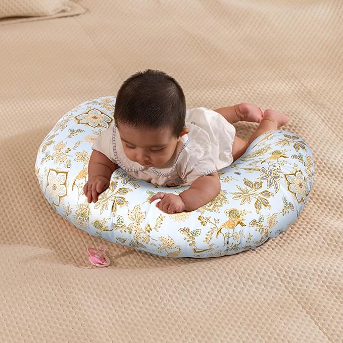 Baby Nursing Pillow for Breastfeeding, Adjustable Breast Feeding Pillow for Bottle Feeding, Breastfeeding Essentials for Mom and Baby Healthier Nursing, Removable Cover- Floral