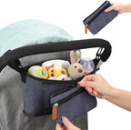 Accmor Universal Stroller Organizer with Detachable Phone Bag, Stroller Bag Caddy Organizer Stroller Accessories for Uppababy, Baby Jogger, Nuna, Doona, Britax Strollers