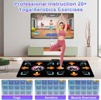 Dance Mat for Kid & Adult, Double Dance Mats for TV, Electronic Dance Pad Game with Camera, Exercise Dance Game for TV,Plug and Play Dancing Mat for Family Games, Xmas Birthday Gifts Ideas