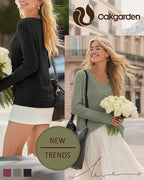 3 Pack Women's Maternity Nursing Tops, V Neck Breastfeeding Sweaters Long Sleeve Hidden Zipper Shirts