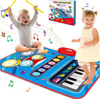 Baby Toys for 1 Year Old: Baby Musical Mat Toddler Toys Age 1-2 - 2 in 1 Piano Drum Babies Play Mat - Infant Music Toy 12-18 Months Babies Birthday Valentines Gifts for 1 2 3 Year Old Boys Girls