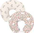 Nursing Pillow Covers 2 Pack, Breastfeeding Pillow Slipcovers Soft and Stretchy, Nursing Covers for Baby Girls Boys Newborn