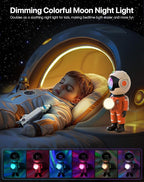 Rossetta Astronaut Galaxy Projector, Star Projector for Bedroom, LED Night Light for Kids Room with Timer and Remote, Room Decor Aesthetic, Home Decor, Gifts for Adults, Teens, Christmas, Birthday