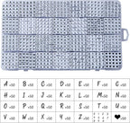 1400pcs Letter Beads, 6x6 mm Acrylic Alphabet Beads, Beads for Jewelry and Bracelet Making, in 28 Grid Box (White and Black)
