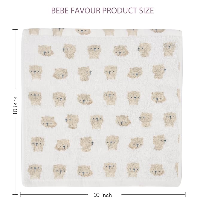 Baby Washcloths 6 Pack 100% Cotton Soft and Absorbent Terry 10" x 10" Wash Cloths Wipes for Face Hand Body Burp Rag with Sensitive Skin for Newborns Infants Toddlers