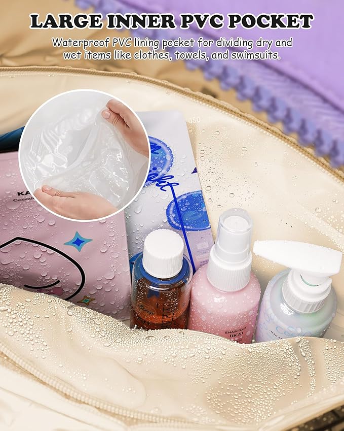 Gift for Teen Girl 10 11 12 13 14 15 16 Year Old-Initial Duffle Bag, Carry On Bags for Women，Overnight Bag with Wet Pocket，Lightweight Travel Bags Personalized Gym Tote with Makeup Pouch