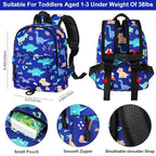 Accmor Toddler Backpack Leash, Cute Dinosaur Kids Backpack with Anti Lost Wrist Link, Mini Child Backpack Leash Walking Harness for Outdoor Travel, Adorable Backpack Tether for Baby Boys 1-3