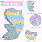 WERNNSAI Dolphin Piñata for Girls - Mermaid Princess Birthday Decorations Dolphin Pinata for Kids Under the Sea Girl Party Game Supplies with Blindfold and Bat (12.5" x 16.5" x 3")