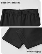 Witwot 3 Pack Baby Girls Leggings Toddler Kids Soft Cotton Pants Size 18M-5T