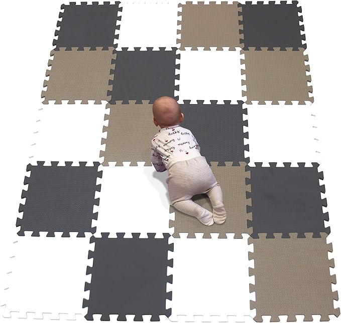 YIMINYUER® 20 Tiles (30cm×30cm×1cm Each Tile) Baby Soft Puzzle Play Mats, Kids Thick EVA Foam Floor, Toddlers & Children's Soft Interlocking Mat R01R04R06G301020