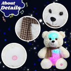 Cuteoy Glowing LED Bear Light-up Nightlight Toys Musical Plush Stuffed Animal Singing Lullabies Birthday Christmas Plushies Gifts for Kids Boys Girls,10.5"