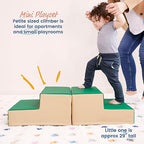 ECR4Kids SoftZone Junior Mix n' Match Step, Beginner Playset, Green, 2-Pack