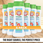 Arm & Hammer 6 Pack Essentials Kids Body Wash - 3-in-1 Watermelon Kiwi 22.5oz - Non Toxic Kids Shampoo and Body Wash And Conditioner