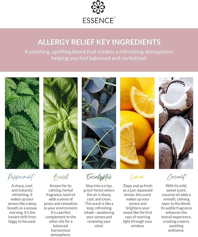 Essence Wearable Aromatherapy Nasal Diffuser – Allergy Relief Essential Oil Nose Ring – Personal Scent Clip for Travel, Work & Everyday Use – Made in USA