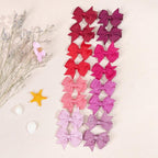 CÉLLOT 50PCS 2inch Baby Hair Clips - Fully Lined Tiny Baby Hair Bows Alligator Clips for Girls Infants Toddlers 25 Colors in Pairs
