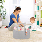 COMSE Large Baby Diaper Caddy Organizer for Girl Boy, Car Caddy with Handles, Cotton Rope Basket for Changing Table, Nursery Organizer, Gift for Baby Shower and Registry Must Have, Cool Gray