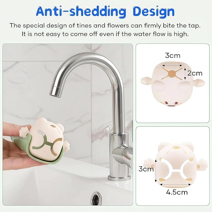 2 Pack Faucet Extender for Toddlers, Silicone Faucet Extender, Easy Install Sink Spout Extender for Kids Hand Washing Fits Standard and Gooseneck Faucet (Yellow & Green)