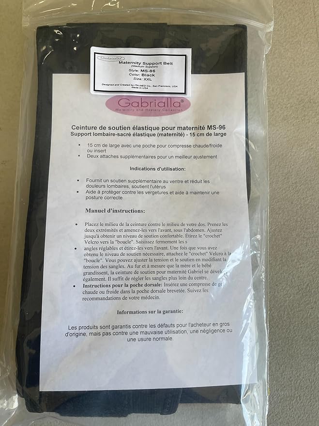 Gabrialla Made in USA Pregnancy Belly Band, Soft & Breathable Maternity Belly Band – Pregnancy Belt for Back, Pelvic & Waist