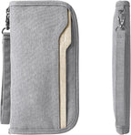 ZOPPEN Passport Holder Family RFID Passport Wallet, Passport Holder Women/Men, Travel Wallet Documents Organizer Zipper Case with Removable Wristlet Strap, Travel Essentials for Flying