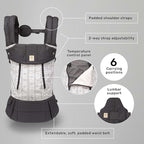 LÍLLÉbaby Complete All Seasons Ergonomic 6-in-1 Baby Carrier Infant to Toddler with Lumbar Support (7-45 Pounds), 360 Degree Baby Wearing & Multi-Position, Inward & Outward Facing (Etch)
