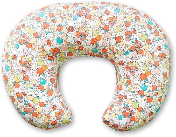 Nursing Pillow, Ergonomic Support Breastfeeding Pillow for Easier Breast Feeding and Bottle Feeding, Baby Feeding Pillow with Machine Washable Cotton Cover (Fruit)
