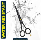 The Cut Factory- 6.5” Professional Hair Scissors & Tweezers - High Carbon 420 Stainless Steel Hair Cutting Scissors, Ultra-Sharp Barber Shears for Salon & Home, (BLACK)