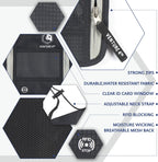 VENTURE 4TH Passport Holder Neck Wallet with RFID Blocking Nylon Lining - Hidden Neck Pouch for Travel (Black)