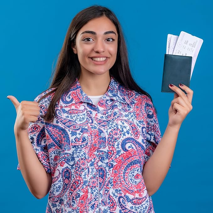 HIFA Leather Passport Holder, Handmade Passport Cover with Card and Ticket Slot - Genuine Leather, Elegant Design, Easy Access - Passport Case, Passport Wallet, Passport Holder