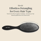 Kitsch Detangler Hair Brush for Wet and Dry Hair, Curly or Straight Hair, Detangling Brush with Flexible Hairbrush Bristles, Hair brushes for Women & Men, Adults & Kids, for Shower & Travel - Black