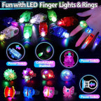 112PCS Glow in the Dark Party Supplies for Kids Adults, Light Up Party Favors with Light Up Glasses, 50 Glow Sticks Bulk Pack for DIY Bracelets Necklaces, Neon Party Supplie Decorations for Hallowee