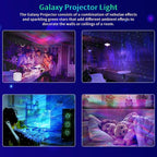 Galaxy Projector, Bedroom Star Projector, Galaxy Light Projector with Remote Control and Timer, Adjustable LED Light Colour, Brightness and Speed, Star Projector for Bedroom Parties.