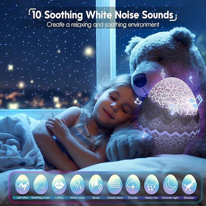 Rossetta Galaxy Projector, Star Projector LED Lights for Bedroom, Outdoor Lighting Projector, Starry Night Light with White Noise and Bluetooth Speaker, Gifts for Kids Adults Christmas, Birthdays