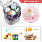Accmor Breastmilk Cooler Bag, Baby Bottle Cooler Bags, Insulated Bottle Cooler Tote Bags On The Go, Fits 4 Large 8oz Bottles, for Nursing Mom Daycare Travel