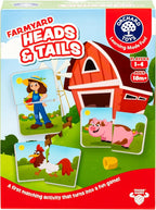 ORCHARD TOYS, Farmyard Heads & Tails Game - New Art, A First Matching Activity That Develops Into a Fun Game, 24 Updated Chunky Cards, Age 18 Months+, 1-4 Players