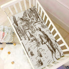 Western Desert Cowboy Crib Sheets for Boys and Girls, Fitted Baby Crib Sheets Soft and Breathable Mini Crib Sheets 52 X 28 X 9 Inches