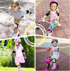 BOSONER Kids/Youth Knee Pad Elbow Pads for Roller Skates Cycling BMX Bike Skateboard Inline Rollerblading, Skating Skatings Scooter Riding Sports