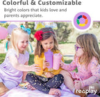 Re-Play Sippy Cups for Toddlers - 10 Oz. Reusable Spill Proof Cups for Kids, Dishwasher/Microwave Safe - Made in USA - Set of 3-3.13" x 6.25" - A True Blue