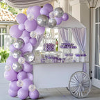 JOYIN 150 Pcs Pastel Purple Balloons, Different Sizes 18 12 10 5 Inch Pastel Purple Latex Balloon Arch Kit with Instruction for Birthday Party Graduation Wedding Holiday Decoration