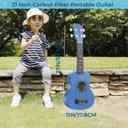 21 Inch Wooden Kids Toddler Child Children Acoustic Guitar Musical Instruments Ideal for 3-9 Year Old Boys Girls Gifts (Blue)