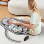 Electric Baby Swing and Portable Bluetooth Infants Swing with Music Speaker, 5 Sway Speeds, 3 Seat Positions, and Remote Control for Indoor Use Boy Girl