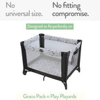 Pack and Play Sheets Fitted – Compatible with Graco Pack n Play Playard Crib and Other 27 x 39 Inch Playpen Mattress – Snuggly Soft 100% Jersey Cotton – Cream + Brown – 2 Pack